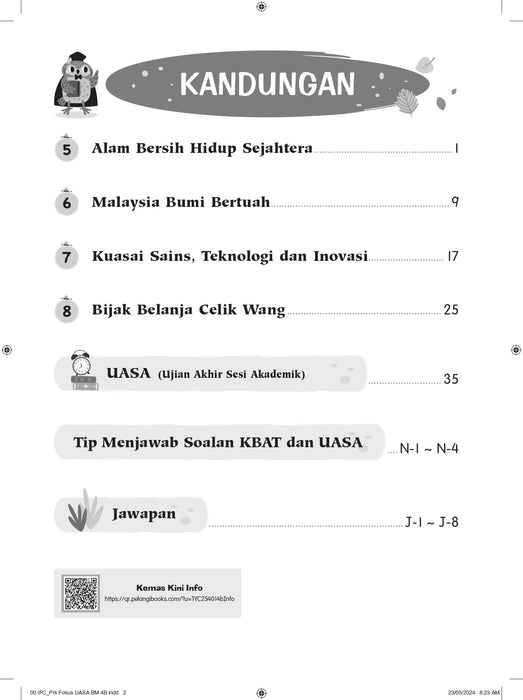 Praktis Fokus UASA 2024 Tahun 4B Bahasa Melayu