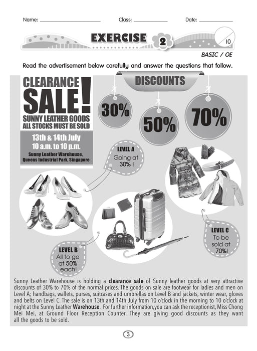 English Comprehension Workbook