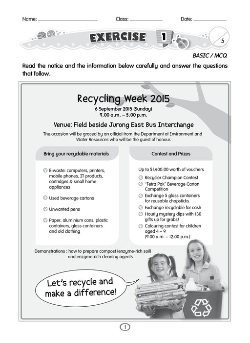 English Comprehension Workbook