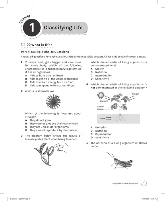 Cambridge Lower Secondary Checkpoint Science Workbook 7