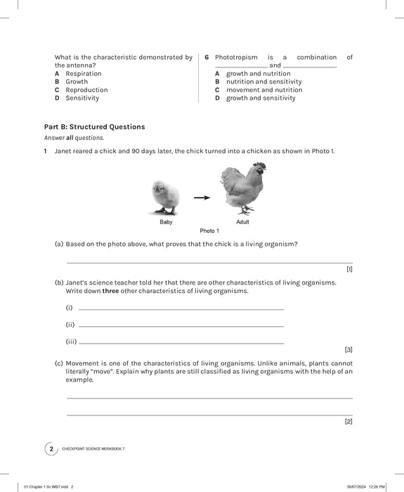 Cambridge Lower Secondary Checkpoint Science Workbook 7