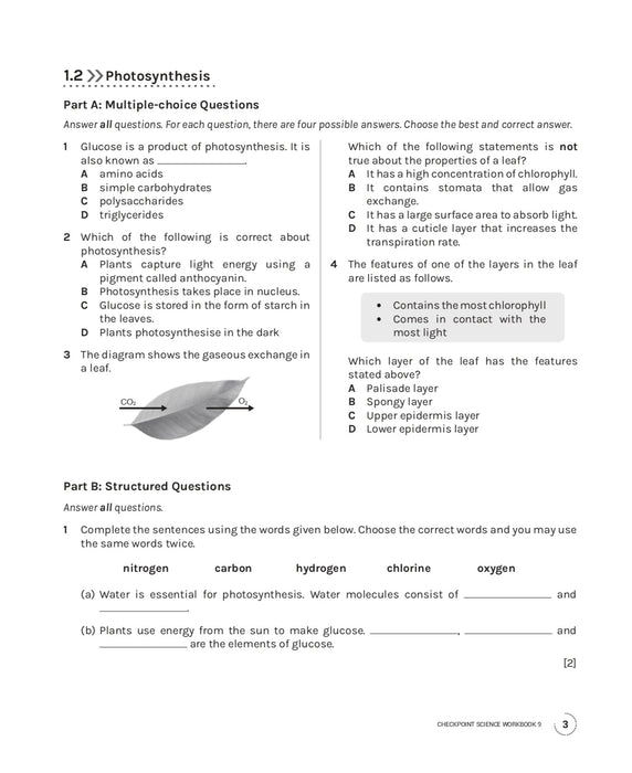 Cambridge Lower Secondary Checkpoint Science Workbook 9