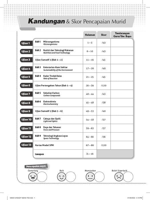 Get Ready SPM 2022 Sains Tingkatan 5