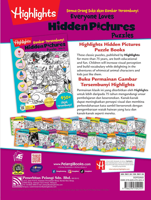 Highlights Hidden Pictures Puzzles Gambar Tersembunyi Buku 25