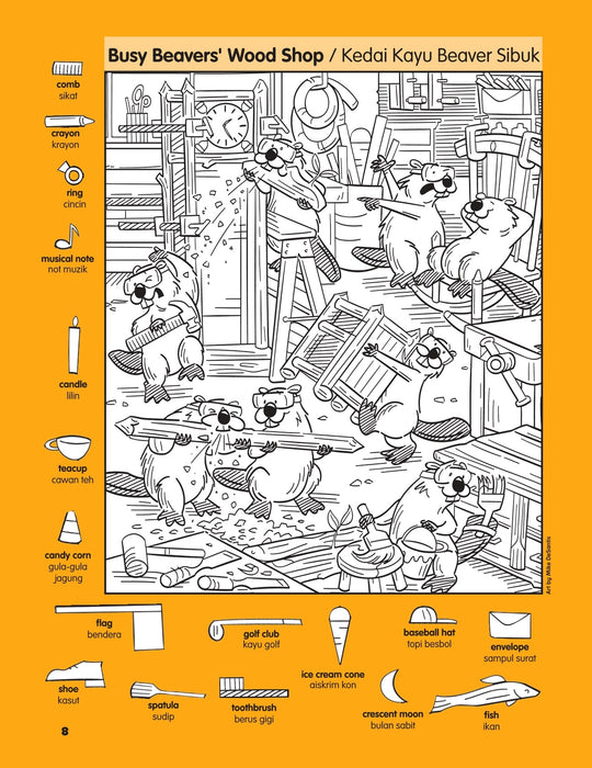 Highlights Hidden Pictures Wildlife Puzzles Gambar Tersembunyi Buku 2