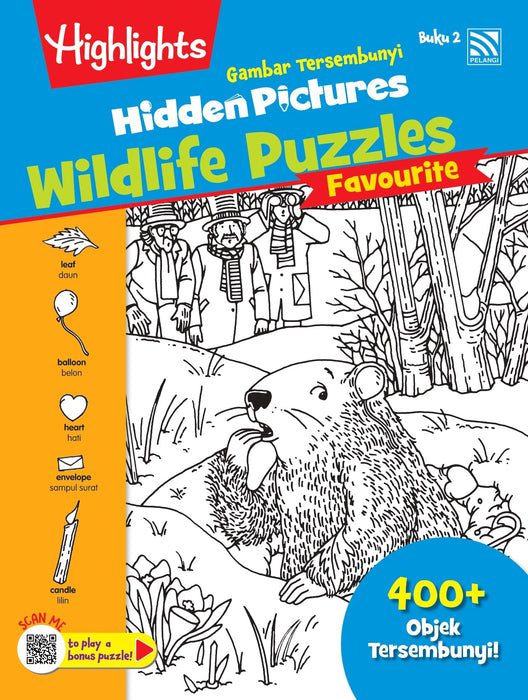 Highlights Hidden Pictures Wildlife Puzzles Gambar Tersembunyi Buku 2