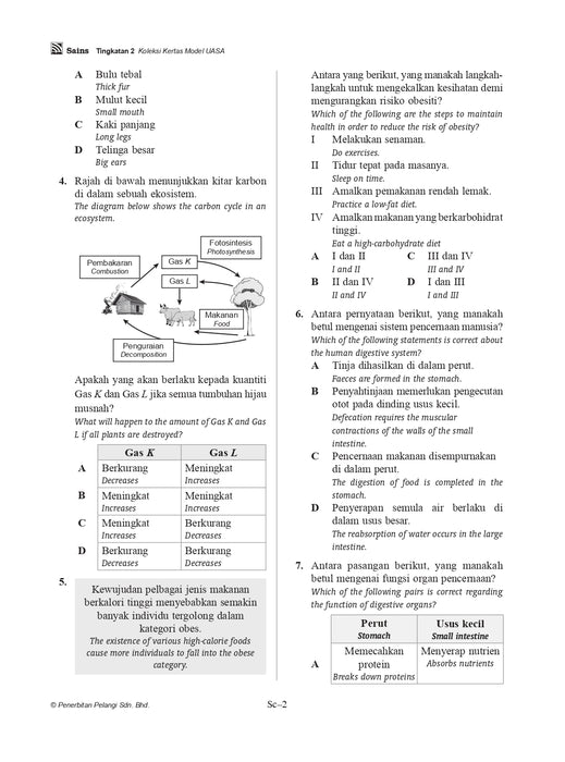 Koleksi Kertas Model UASA KSSM 2025 Tingkatan 2