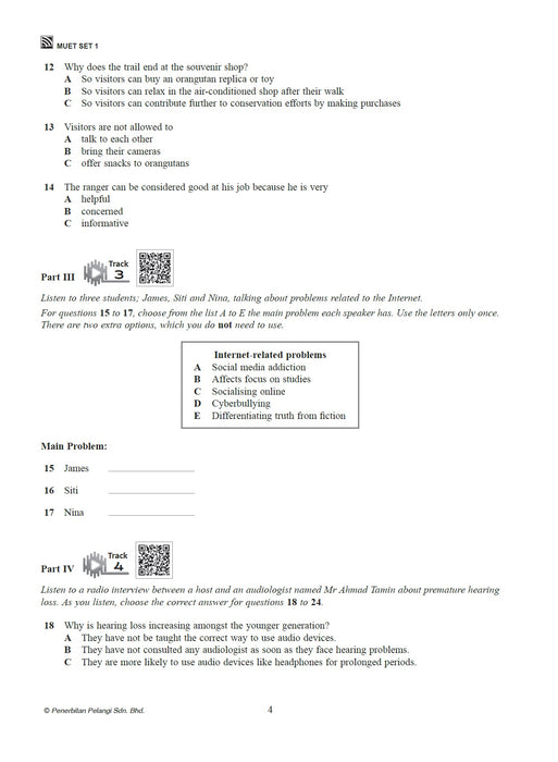 MUET Model Test Papers 2022