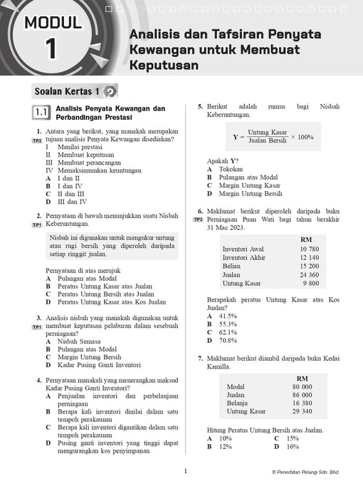 Pelangi Analysis SPM 2023 Prinsip Perakaunan Tigkatan 5