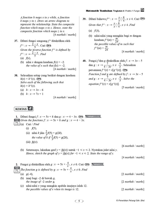 Praktis Topikal Hebat SPM 2024 Matematik Tambahan Tingkatan 4