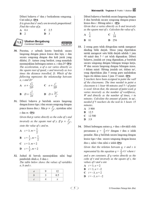 Praktis Topikal Hebat SPM 2024 Matematik Tingkatan 5