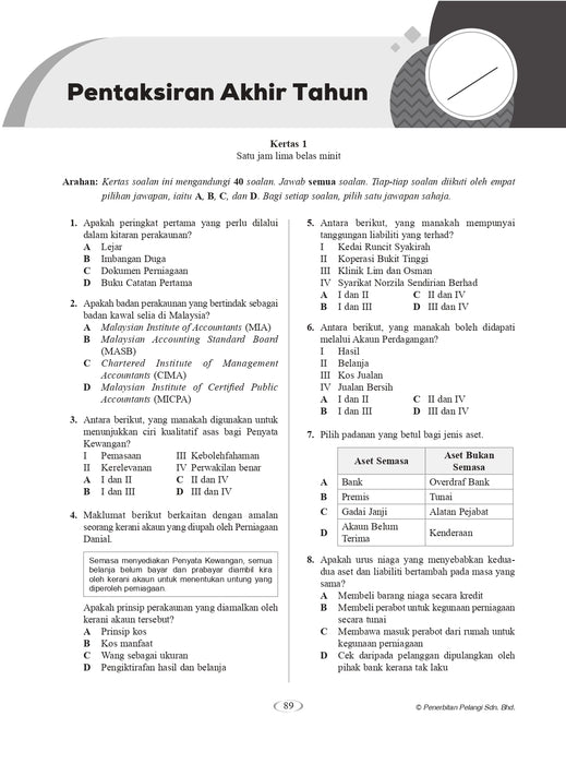 Praktis Topikal Hebat SPM 2024 Prinsip Perakaunan Tingkatan 4
