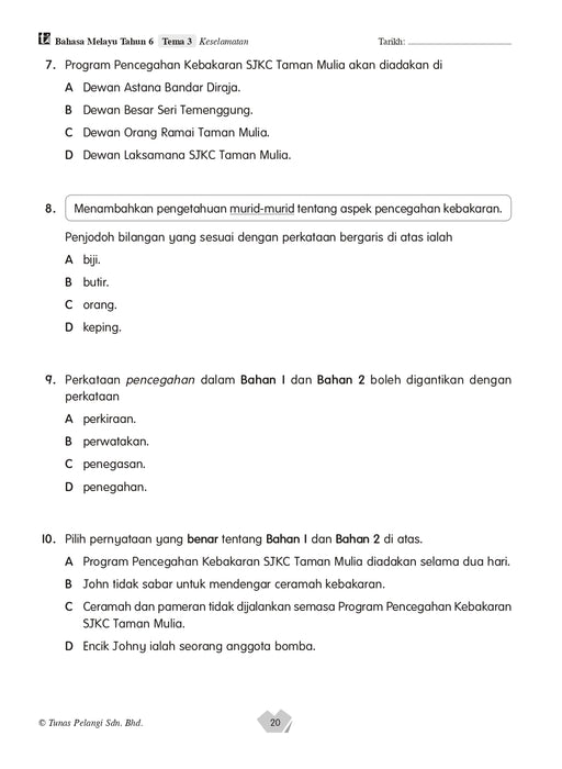 Praktis Topikal UASA 2025  备考全能通 6 年级 国文 Bahasa Melayu