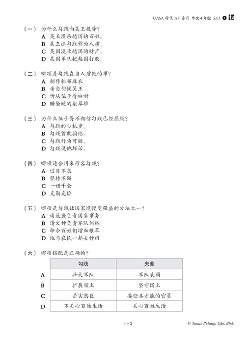 Skor A+ dalam UASA 2025 特优 A+ 系列 4 年级 华文