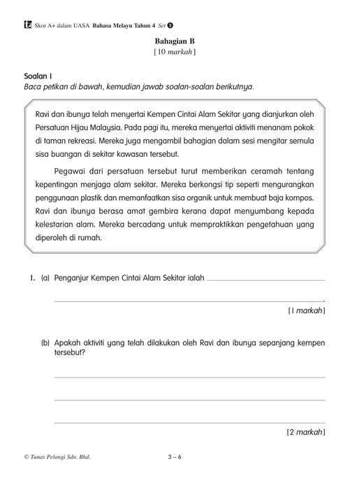 Skor A+ dalam UASA 2025 特优 A+ 系列 4 年级 国文 Bahasa Melayu