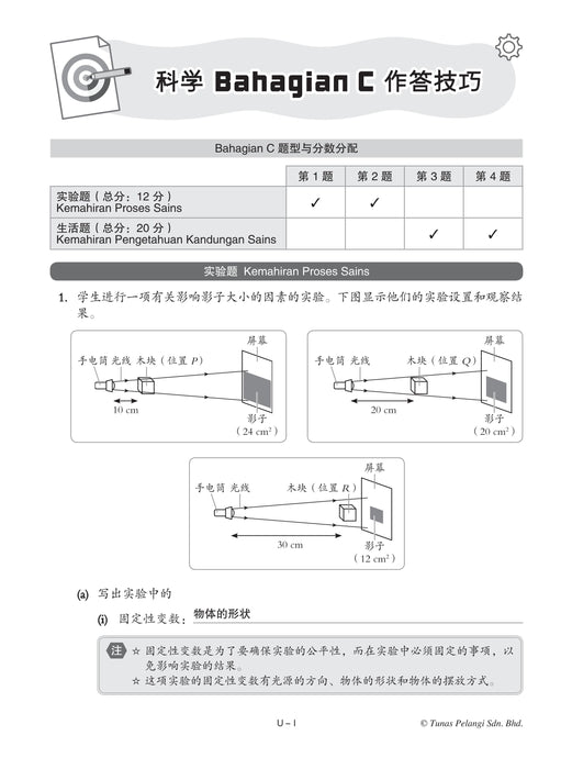Skor A+ dalam UASA 2025 特优 A+ 系列 4 年级 科学 Sains