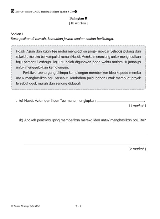 Skor A+ dalam UASA 2025 特优 A+ 系列 5 年级 国文 Bahasa Melayu