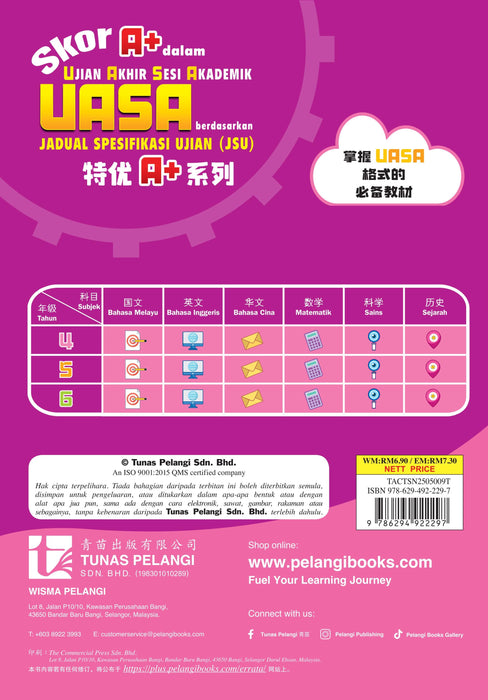 Skor A+ dalam UASA 2025 特优 A+ 系列 5 年级 科学 Sains
