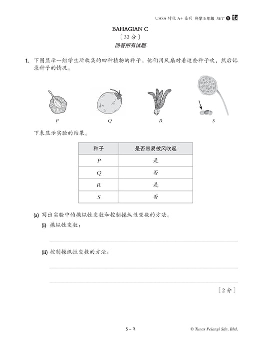 Skor A+ dalam UASA 2025 特优 A+ 系列 5 年级 科学 Sains