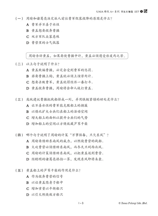 Skor A+ dalam UASA 2025 特优 A+ 系列 6 年级 华文