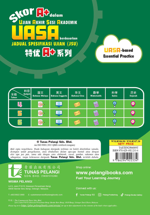 Skor A+ dalam UASA 2025 特优 A+ 系列 6 年级 英文 Bahasa Inggeris