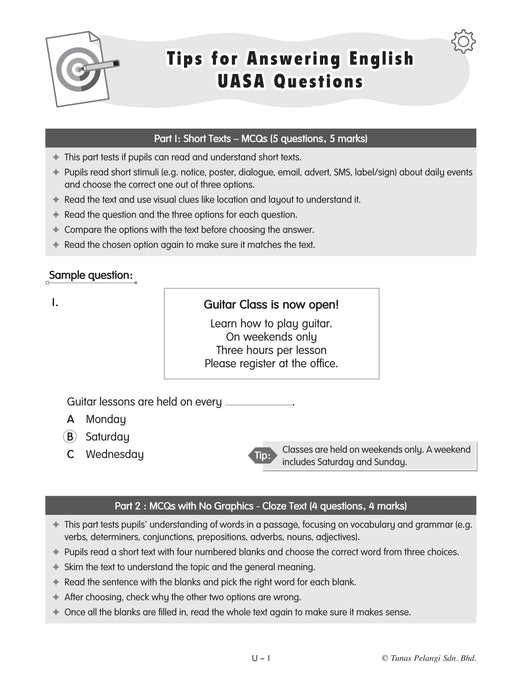 Skor A+ dalam UASA 2025 特优 A+ 系列 6 年级 英文 Bahasa Inggeris