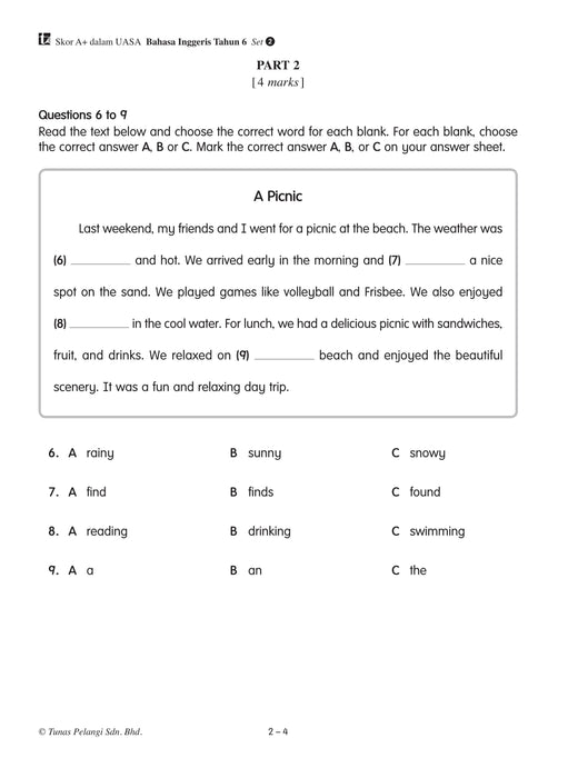 Skor A+ dalam UASA 2025 特优 A+ 系列 6 年级 英文 Bahasa Inggeris