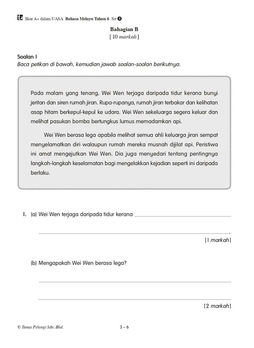 Skor A+ dalam UASA 2025 特优 A+ 系列 6 年级 国文 Bahasa Melayu