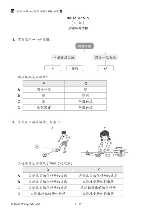 Skor A+ dalam UASA 2025 特优 A+ 系列 6 年级 科学 Sains