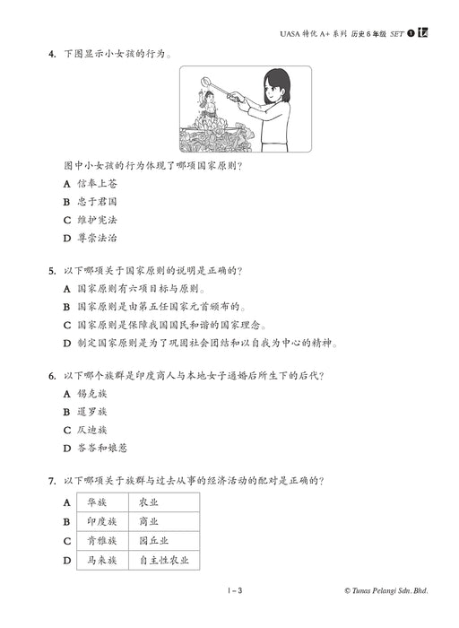 Skor A+ dalam UASA 2025 特优 A+ 系列 6 年级 历史 Sejarah