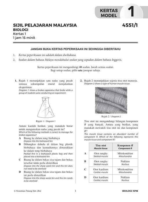 Skor A+ SPM Kertas Model 2024 Biologi