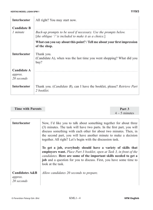 Skor A+ SPM Kertas Model 2024 English