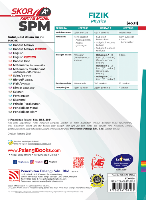 Skor A+ SPM Kertas Model 2024 Fizik