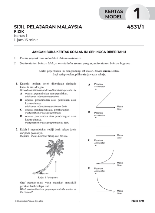 Skor A+ SPM Kertas Model 2024 Fizik