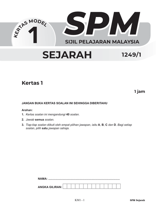 Skor A+ SPM Kertas Model 2024 Sejarah