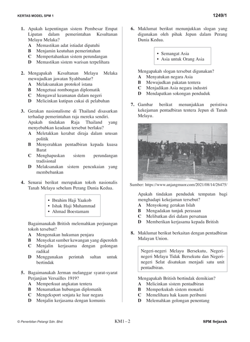 Skor A+ SPM Kertas Model 2024 Sejarah