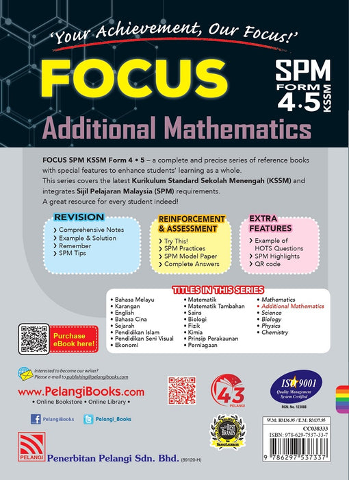 Focus SPM 2023 Additional Mathematics Form 4.5