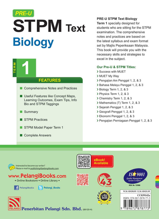 Pre-U STPM 2022 Biology Term 1