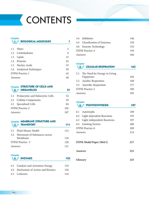 Pre-U STPM 2022 Biology Term 1