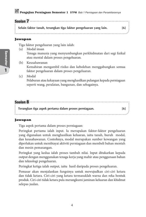 Q and A STPM 2022 Pengajian Perniagaan