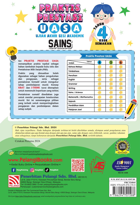 Praktis Prestasi UASA 2024 Sains Tahun 4