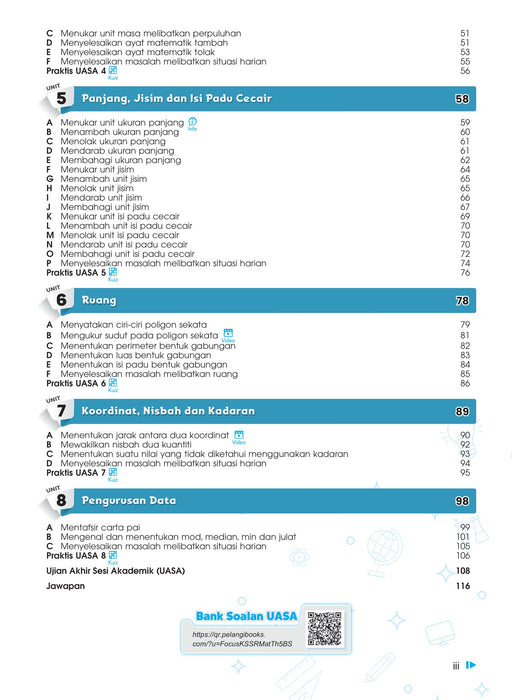 Focus KSSR 2024 Matematik Tahun 5