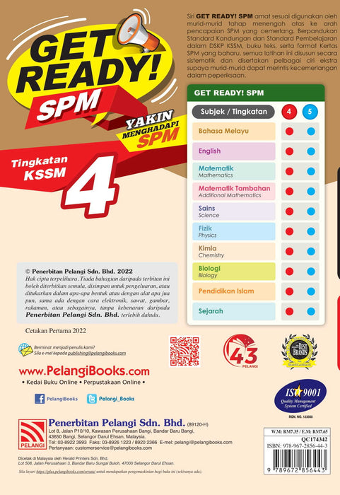 Get Ready SPM 2022 Kimia Tingkatan 4