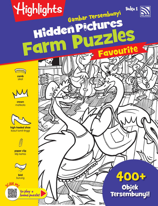 Highlights Hidden Pictures Farm Puzzles Gambar Tersembunyi Buku 1