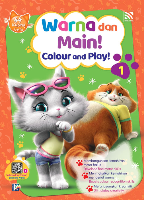 44 Kucing Warna dan Main! Buku 1