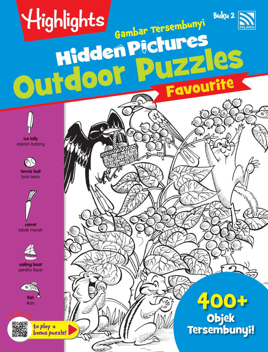 Highlights Hidden Pictures Outdoor Puzzles Gambar Tersembunyi Buku 2