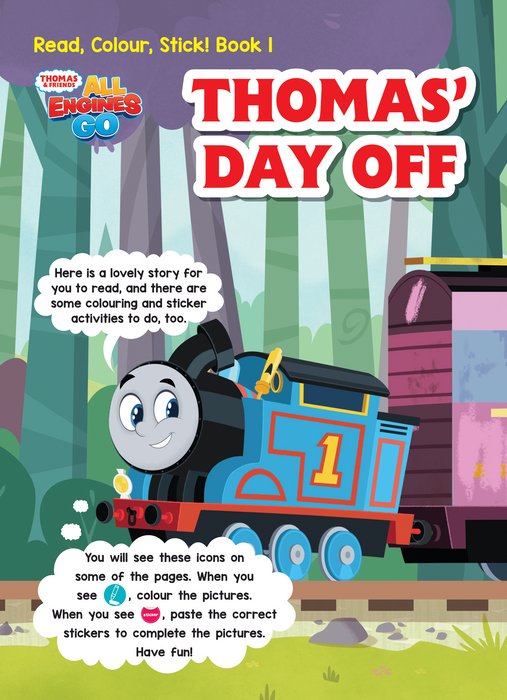 Thomas and Friends Read, Colour, Stick! Book 1