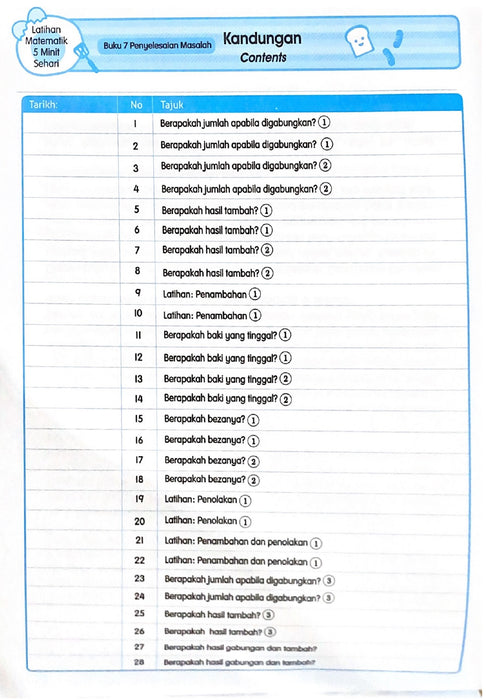 Latihan Matematik 5 Minit Sehari Buku 7 Penyelesaian Masalah