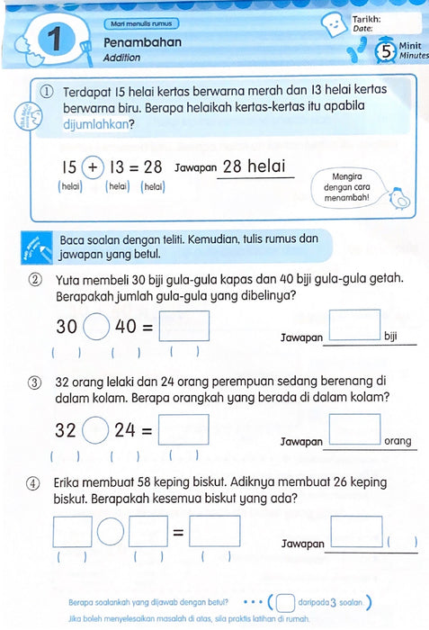 Latihan Matematik 5 Minit Sehari Buku 8 Penyelesaian Masalah