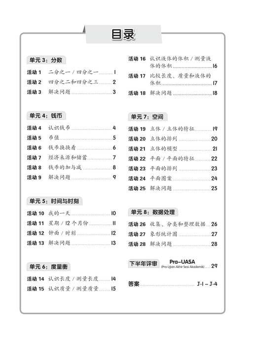 Pentaksiran Bilik Darjah 2023 课堂评估 1B 年级 数学 Matematik